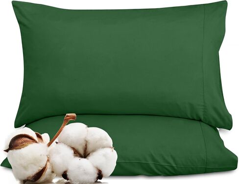 طقم غطاء وسادة قياسي من Royale Linen بعدد 400 خيط 100% من القطن الأمريكي - غطاء وسادة قياسي من الساتان الفاخر - 20 بوصة × 26 بوصة - مجموعة ناعمة وسلسة مكونة من 2 كيس وسادة أبيض - (قياسي، أبيض مميز) in Saudi Arabia