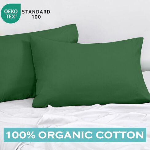 طقم غطاء وسادة قياسي من Royale Linen بعدد 400 خيط 100% من القطن الأمريكي - غطاء وسادة قياسي من الساتان الفاخر - 20 بوصة × 26 بوصة - مجموعة ناعمة وسلسة مكونة من 2 كيس وسادة أبيض - (قياسي، أبيض مميز) in Saudi Arabia