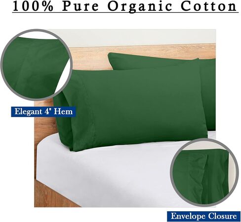 طقم غطاء وسادة قياسي من Royale Linen بعدد 400 خيط 100% من القطن الأمريكي - غطاء وسادة قياسي من الساتان الفاخر - 20 بوصة × 26 بوصة - مجموعة ناعمة وسلسة مكونة من 2 كيس وسادة أبيض - (قياسي، أبيض مميز) in Saudi Arabia