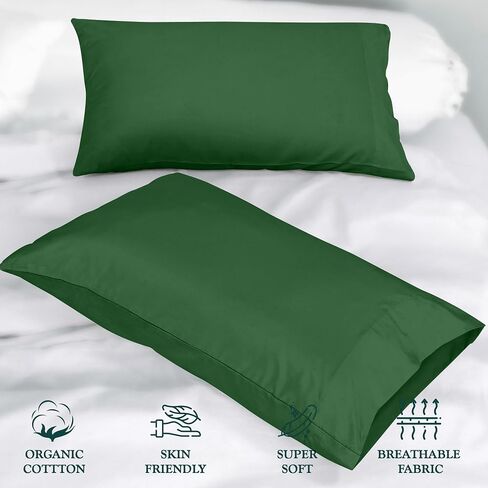طقم غطاء وسادة قياسي من Royale Linen بعدد 400 خيط 100% من القطن الأمريكي - غطاء وسادة قياسي من الساتان الفاخر - 20 بوصة × 26 بوصة - مجموعة ناعمة وسلسة مكونة من 2 كيس وسادة أبيض - (قياسي، أبيض مميز) in Saudi Arabia