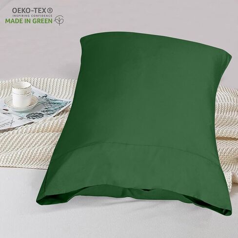 طقم غطاء وسادة قياسي من Royale Linen بعدد 400 خيط 100% من القطن الأمريكي - غطاء وسادة قياسي من الساتان الفاخر - 20 بوصة × 26 بوصة - مجموعة ناعمة وسلسة مكونة من 2 كيس وسادة أبيض - (قياسي، أبيض مميز) in Saudi Arabia