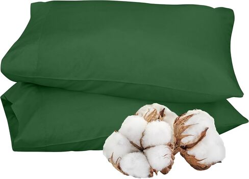 طقم غطاء وسادة قياسي من Royale Linen بعدد 400 خيط 100% من القطن الأمريكي - غطاء وسادة قياسي من الساتان الفاخر - 20 بوصة × 26 بوصة - مجموعة ناعمة وسلسة مكونة من 2 كيس وسادة أبيض - (قياسي، أبيض مميز) in Saudi Arabia