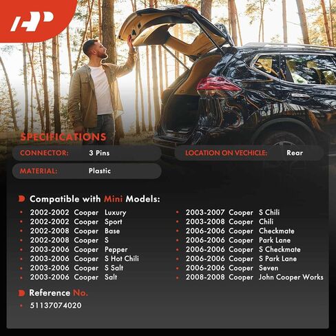 مفتاح إطلاق الباب الخلفي A-premium متوافق مع Mini Cooper 2002-2008 ، الجانب الخلفي in Saudi Arabia