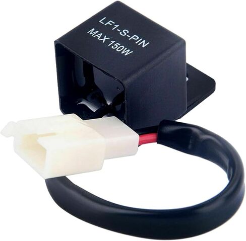 1 PC 12V LED Flasher Relay ، 2-Pin Electronic LED Relay Flay ، Fix Firlecly Turcle Turn Lign Flash Hyper ، Flasher Universal Electronic Flashor لمعظم الدراجات النارية (أسود) in Saudi Arabia