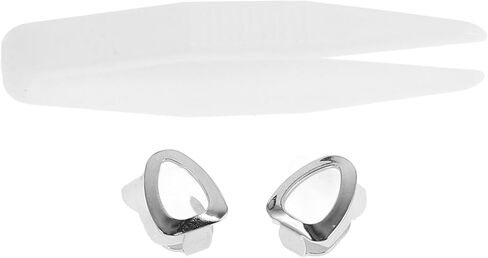 VICASKY 2pcs Stylish Silver Tooth Caps for Halloween Cosplay Hip Hop Grills Accessories Eye-catching Design Easy Maintenance Confidence Booster for Parties Events in Saudi Arabia
