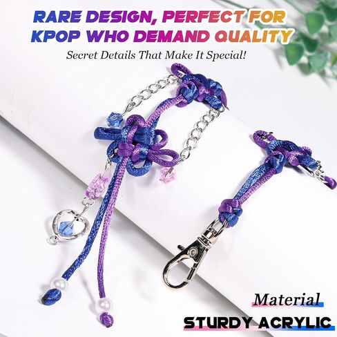 AICASE لـ KPOP Demon Hunters Merch Rumi Zoey Mira Jinu Inspired Knot Keychain لـ Huntrix K Pop Cosplay Associatory Higds Merchandise Concerties to Compans Women Men in Saudi Arabia