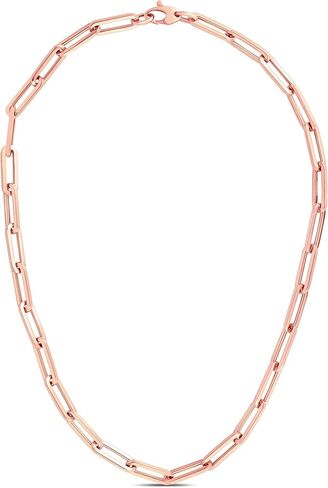 Floreo 14k Rose Gold Hollow Paperclip Link Chain Necklace - 18 Inch in Kuwait