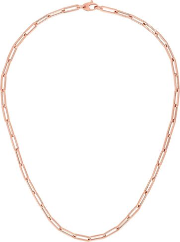 Floreo 14K Rose Gold Gold Hollow Paperclip Link Netlace - 18 Inch in Kuwait