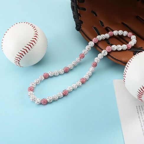 6 PCS BLING BLING BEADED SHEDLACE COLLEACE ICE COLLECTION DISTERSBALL NEMBORDS لعشاق فريق البيسبول in Saudi Arabia