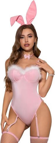 أزياء أرنب للنساء فتيات مثيرات أزياء الهالوين anmie cosplay bodysuited مع أذنين الأرنب وربطة عنق in Kuwait