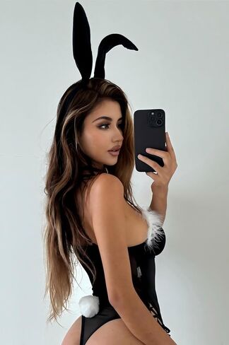 أزياء أرنب للنساء فتيات مثيرات أزياء الهالوين anmie cosplay bodysuited مع أذنين الأرنب وربطة عنق in Kuwait