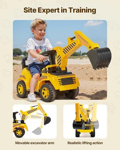 VEVOR Ride On Push Car للأطفال الصغار، الذين تتراوح أعمارهم بين 19 شهرًا فما فوق، ركوب المتسابق، الجلوس للوقوف على لعبة ركوب الأطفال الصغار، ركوب الأطفال على السيارة مع توجيه الموسيقى، تخزين القرن وتحت المقعد، لعبة الركوب للأولاد والبنات in Saudi Arabia