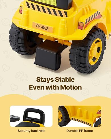 VEVOR Ride On Push Car للأطفال الصغار، الذين تتراوح أعمارهم بين 19 شهرًا فما فوق، ركوب المتسابق، الجلوس للوقوف على لعبة ركوب الأطفال الصغار، ركوب الأطفال على السيارة مع توجيه الموسيقى، تخزين القرن وتحت المقعد، لعبة الركوب للأولاد والبنات in Saudi Arabia