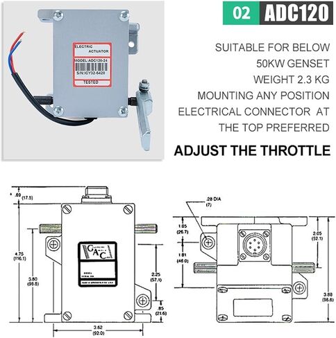 Actuator ADC120 Diesel Generator Engine Governor Kits 3034572 Pickup Speed Sensor ESD5500E Speed Controller(24V) in Saudi Arabia
