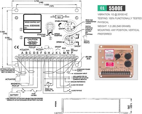 Actuator ADC120 Diesel Generator Engine Governor Kits 3034572 Pickup Speed Sensor ESD5500E Speed Controller(24V) in Saudi Arabia