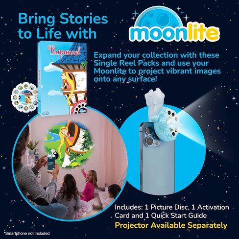 بكرات القصص المصورة من Moonlite لجهاز عرض المصباح اليدوي، للأطفال الصغار | المعتدل والدببة الثلاثة | قصة حزمة بكرة واحدة لمدة 12 شهرًا وما فوق in Kuwait