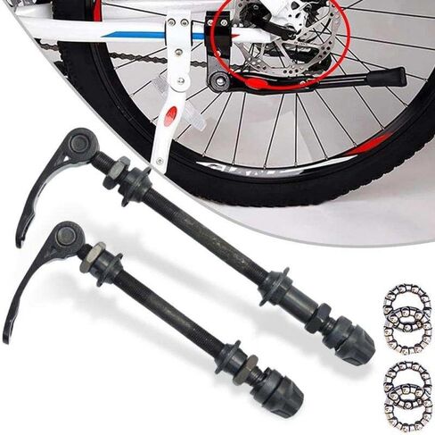 1 Set Quick Release Skewers Compatible with MTB Bikes Front Rear Axles with 25mm 1/4 Hub Bearings Compatible with 6 7 8 Speed Bicycles Universal Bike Parts Tools in Saudi Arabia