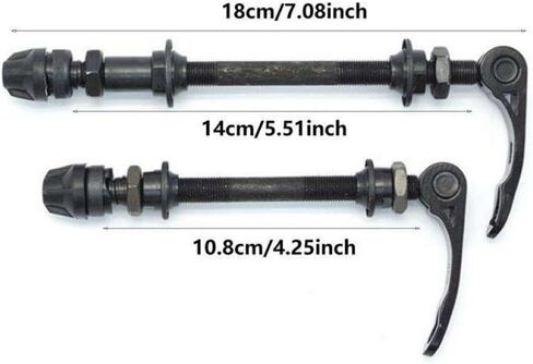 1 Set Quick Release Skewers Compatible with MTB Bikes Front Rear Axles with 25mm 1/4 Hub Bearings Compatible with 6 7 8 Speed Bicycles Universal Bike Parts Tools in Saudi Arabia