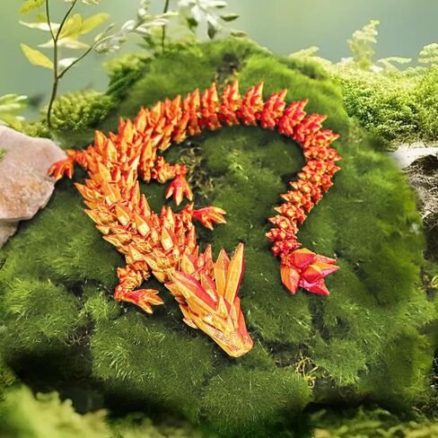 3D Printed Dragon - 24 inch Dragon Fidget Toy, Articulated Dragon 3D Printed Gift for Birthday, Figurine Decor - Black in Kuwait