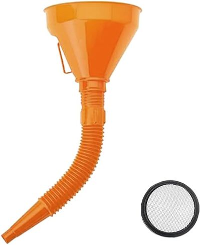Wide Mouth Oil Funnel with Handle, Automotive Flex Funnel with Flexible Spout Extension Nozzle Hose Mesh Screen Filter for Cars Motorcycles Engine Oil, Liquid, Diesel, Kerosene, Gasoline in Saudi Arabia