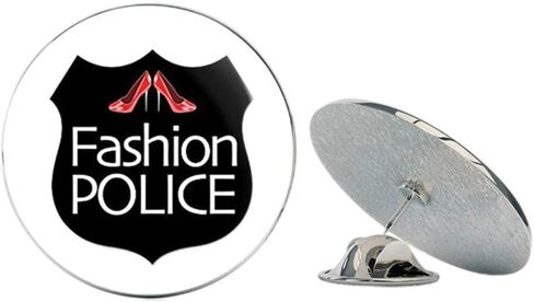 Fashion Police Badge Shaped (Fun Funny red high Heels) Metal 0.75" Lapel Hat Pin Tie Tack Pinback in Saudi Arabia