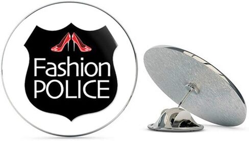 Fashion Police Badge Shaped (Fun Funny red high Heels) Metal 0.75" Lapel Hat Pin Tie Tack Pinback in Saudi Arabia