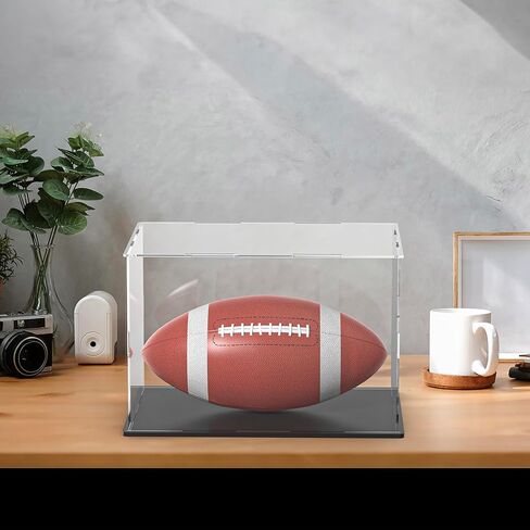 8 Inch Acrylic Case for Display, Clear Display Acrylic Box for Collectibles, Alternative Glass Case with Matt Black Stand for Display Action Figures in Saudi Arabia