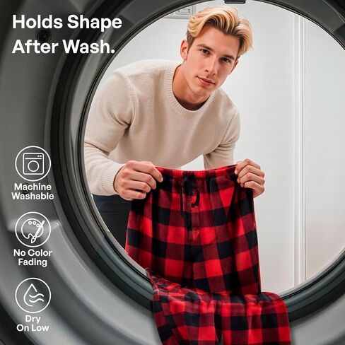 الضحك Getup Mens Pajama Pants Soft Flannel Fleece Pajama Bottoms Sleep & Lounge مع جيوب ورباط in Saudi Arabia