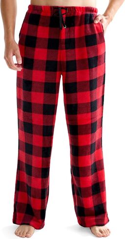 الضحك Getup Mens Pajama Pants Soft Flannel Fleece Pajama Bottoms Sleep & Lounge مع جيوب ورباط in Kuwait