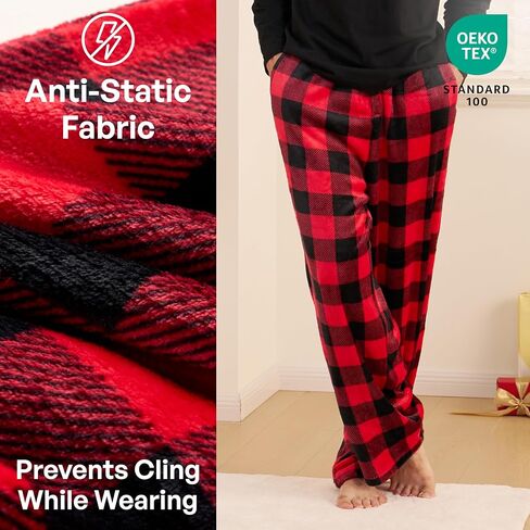 الضحك Getup Mens Pajama Pants Soft Flannel Fleece Pajama Bottoms Sleep & Lounge مع جيوب ورباط in Kuwait