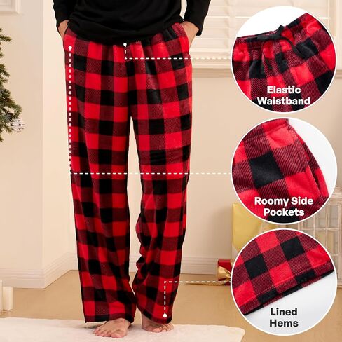 الضحك Getup Mens Pajama Pants Soft Flannel Fleece Pajama Bottoms Sleep & Lounge مع جيوب ورباط in Kuwait