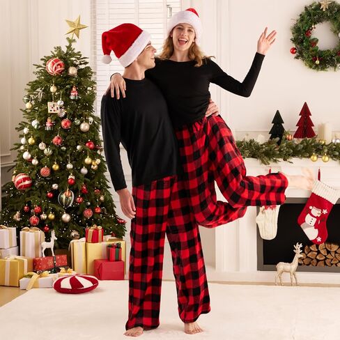 الضحك Getup Mens Pajama Pants Soft Flannel Fleece Pajama Bottoms Sleep & Lounge مع جيوب ورباط in Kuwait