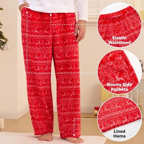 الضحك Getup Mens Pajama Pants Soft Flannel Fleece Pajama Bottoms Sleep & Lounge مع جيوب ورباط in Saudi Arabia