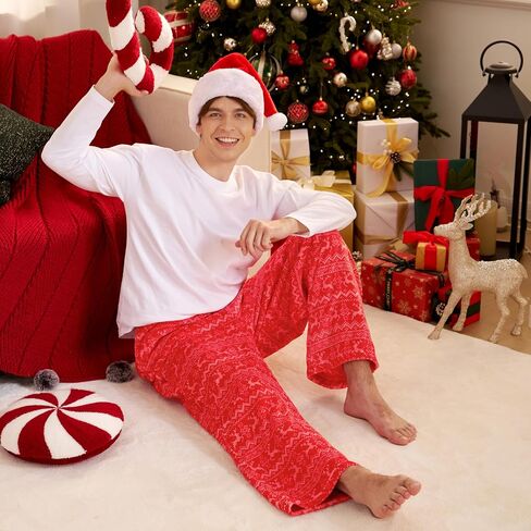 الضحك Getup Mens Pajama Pants Soft Flannel Fleece Pajama Bottoms Sleep & Lounge مع جيوب ورباط in Saudi Arabia