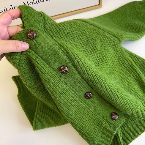 Boys' Long Sleeved Hooded Knit Cardigan Button-Front Sweater in Saudi Arabia