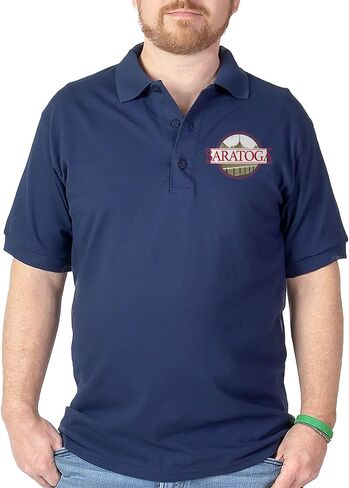 Cafepress Saratoga Springs New York Track Dark Polo Shirt Men's Dark Polo Shirt in Saudi Arabia