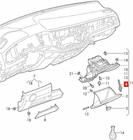 6X LHD Glove Box Damper Brake Elements Fit For Golf 7 MK7 Passat Arteon Atlas T-Roc Kodiaq Touran 5G1858309 in Saudi Arabia