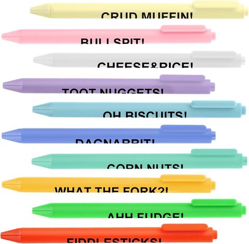 Crtiin 10 Pcs Funny Work Pens for Adults Snarky Office Pens with Funny Sayings Complaining Negative Quotes Pens Black Ink Ballpoint Pen Novelty Gifts for Women Men Colleague Office Supplies(Negative) in Saudi Arabia
