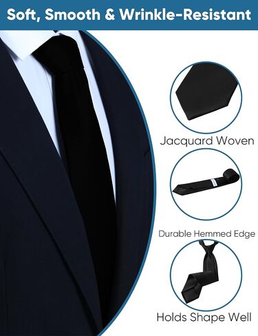 Mens Jacquard Necktie, 58" (148cm)*3.15" (8cm), Tie for Business, Wedding, Comes with elegant gift box in Saudi Arabia