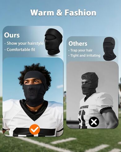 Rigwarl Black Ski Mask Balaclava للرجال ، وتفتح شبكات قابلة للتنفس الرطوبة العليا ، وتصميم متحرك وغير انزلاقي in Kuwait