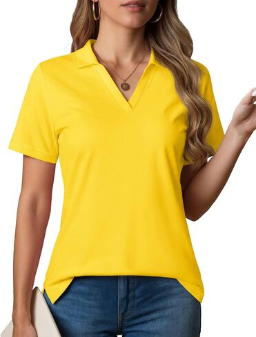 Magcomsen Women's Polo Derts v-nock shore sere upf 50+ sun protection sunder collared golf shirt tops summer tops in Saudi Arabia