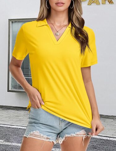 Magcomsen Women's Polo Derts v-nock shore sere upf 50+ sun protection sunder collared golf shirt tops summer tops in Saudi Arabia