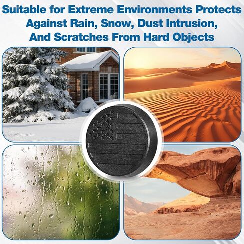 MYFAMIREA Magnetic Keyhole Covers for Jeep Wrangler JL/Gladiator JT 2018-2025 ABS 2 Front & 1 Tailgate Door Lock Protectors, Keyhole Decor Accessories with Scratch-Free Silicone Backing, 3 PCS, Black in Saudi Arabia