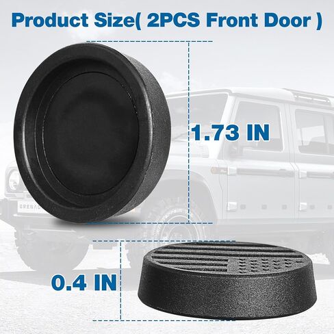 MYFAMIREA Magnetic Keyhole Covers for Jeep Wrangler JL/Gladiator JT 2018-2025 ABS 2 Front & 1 Tailgate Door Lock Protectors, Keyhole Decor Accessories with Scratch-Free Silicone Backing, 3 PCS, Black in Saudi Arabia