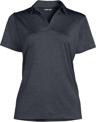 LANDS 'End Women's Rapid Dry Sleeve Space Space Dye Sport Dist Polo Shirt in Saudi Arabia