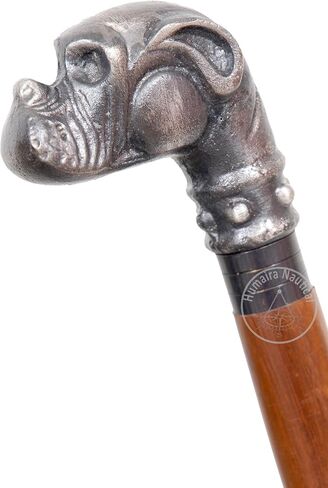 Walking Cane Walking Stick Antique Finish Costume Wooden Cane Foldable Rosewood Stick Steampunk Style Fashinable Designer Gift for Gentlemen (Dog 1) in Saudi Arabia