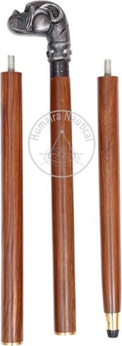 Walking Cane Walking Stick Antique Finish Costume Wooden Cane Foldable Rosewood Stick Steampunk Style Fashinable Designer Gift for Gentlemen (Dog 1) in Saudi Arabia
