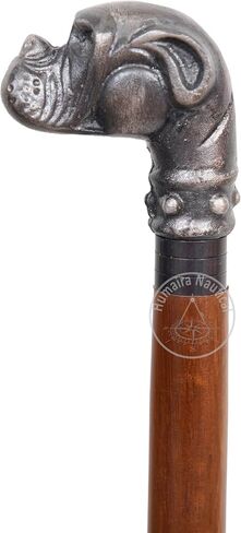 Walking Cane Walking Stick Antique Finish Costume Wooden Cane Foldable Rosewood Stick Steampunk Style Fashinable Designer Gift for Gentlemen (Dog 1) in Saudi Arabia