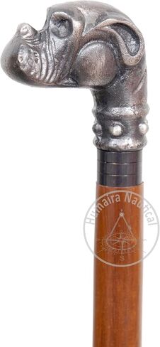 Walking Cane Walking Stick Antique Finish Costume Wooden Cane Foldable Rosewood Stick Steampunk Style Fashinable Designer Gift for Gentlemen (Dog 1) in Saudi Arabia
