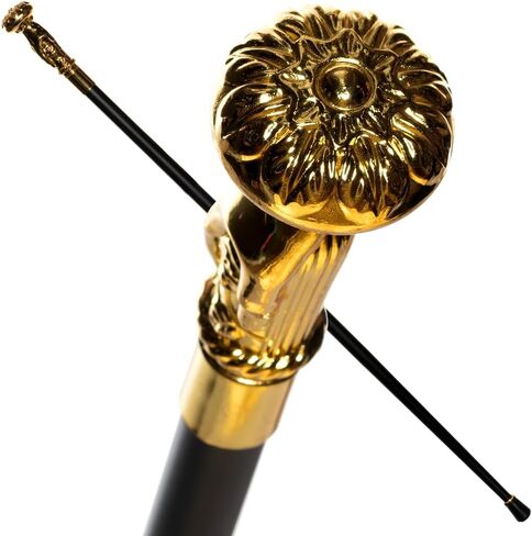 Underwraps Halloween Metal Walking Cane - قصب الأزياء الشاقة للرجال والنساء in Saudi Arabia